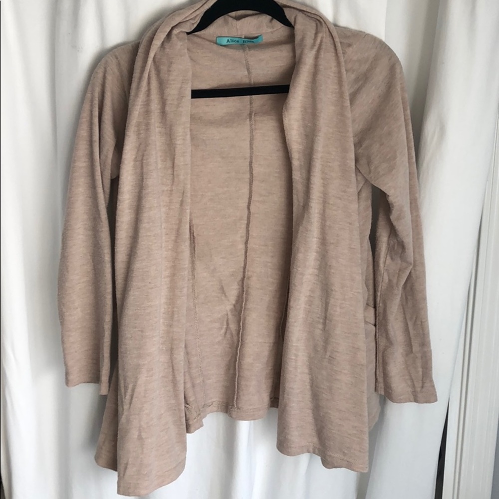 Tan cardigan with zipper! Fits size S & M